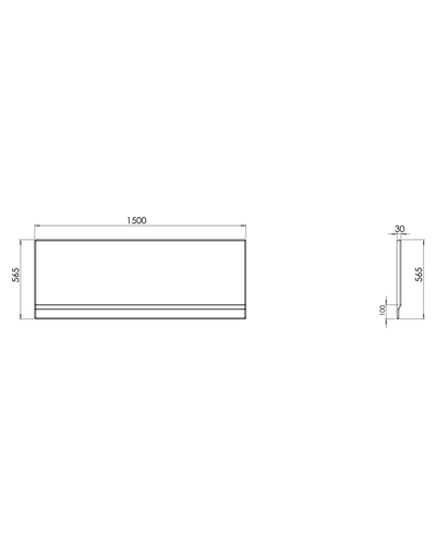 Панель для ванн Hes 150см с креплением PAF150W