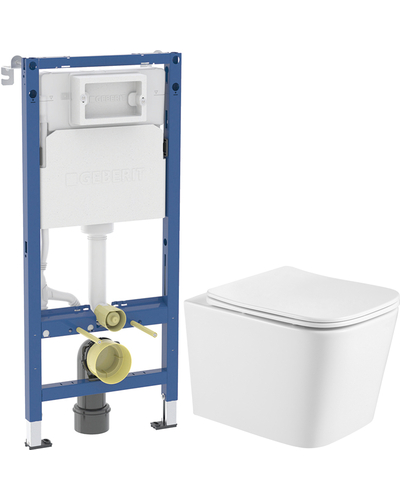 Инсталляция Geberit DuofixBasic с унитазом Imprese Kubik Twist 458.103.00.2 + c06810233TW