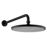 Верхний душ Imprese SMART 255 мм Air-Mix круг латунь, держатель 400 мм латунь, черный ZMK101901217