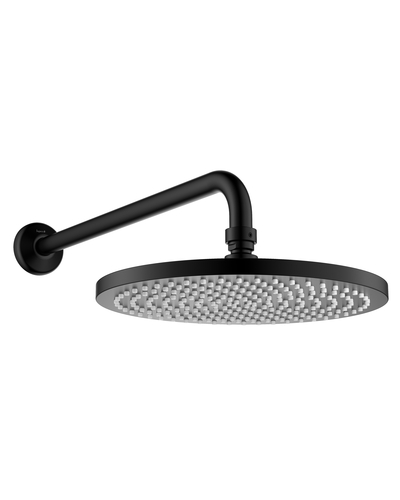 Верхний душ Imprese SMART 255 мм Air-Mix круг латунь, держатель 400 мм латунь, черный ZMK101901217