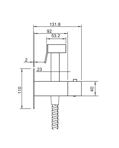 Смеситель для гигиенического душа термостатический Koer KB-24011-01 (Цвет хром) (KR4734)