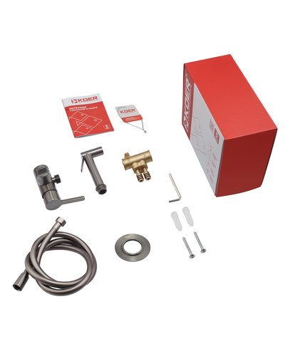 Змішувач для гігієнічного душу Koer KB-23029-07 графіт (KR5499)