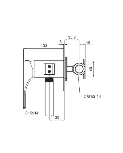 Змішувач для гігієнічного душу Koer KB-23010-01 (Колір хром) (KR3496)