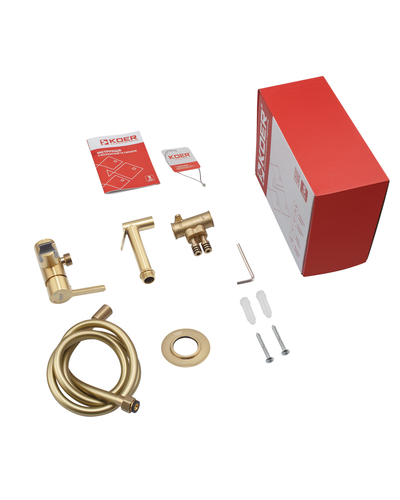 Змішувач для гігієнічного душу Koer KB-23029-12 золото (KR5504)