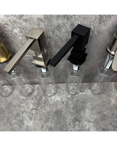 Дозатор для рідкого мила врізний Koer SDB-02-05 чорний (300 мл) (KR5630)