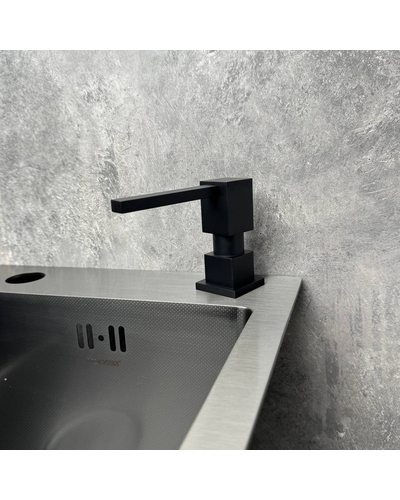 Дозатор для рідкого мила врізний Koer SDB-02-05 чорний (300 мл) (KR5630)