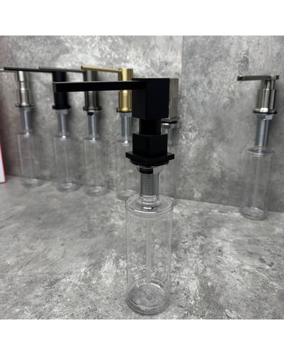 Дозатор для рідкого мила врізний Koer SDB-02-05 чорний (300 мл) (KR5630)