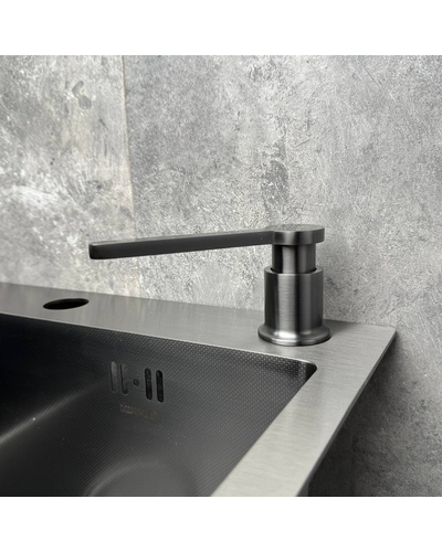 Дозатор для рідкого мила врізний Koer SDB-03-07 графіт (300 мл) (KR5634)