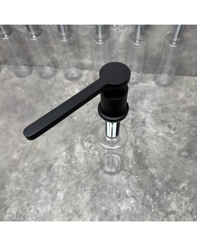 Дозатор для рідкого мила врізний Koer SDB-03-05 чорний (300 мл) (KR5633)