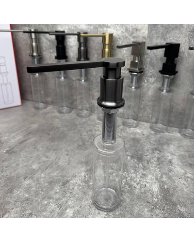 Дозатор для рідкого мила врізний Koer SDB-03-07 графіт (300 мл) (KR5634)