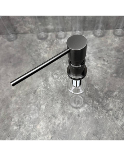 Дозатор для жидкого мыла врезной Koer SDB-01-07 графит (300 мл) (KR5627)