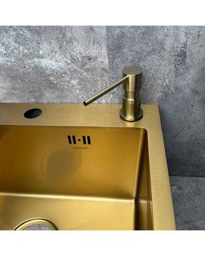 Дозатор для жидкого мыла врезной Koer SDB-01-12 золото мат (300 мл) (KR5628)