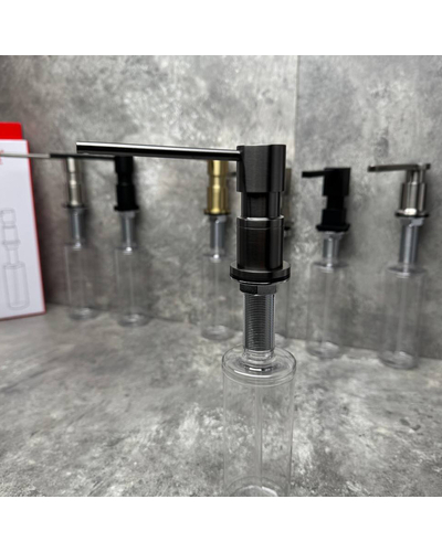 Дозатор для жидкого мыла врезной Koer SDB-01-07 графит (300 мл) (KR5627)