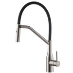 Смеситель для кухни Koer KI-70026-02 с черным силиконовым изливом (KR5209)