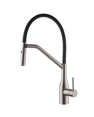 Смеситель для кухни Koer KI-70026-02 с черным силиконовым изливом (KR5209)