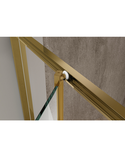 Душевая кабина без поддона Koer SR SC09-90x90x200-R-TR-12 прозрачное стекло Easy Clean 6мм матовое золото правая (KR5771)