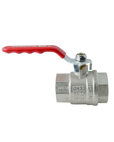 Кран шаровый ГГВ Koer Extreme KE.214-32 - 1 1/4" FF ручка "рычаг" красная (KR5747)