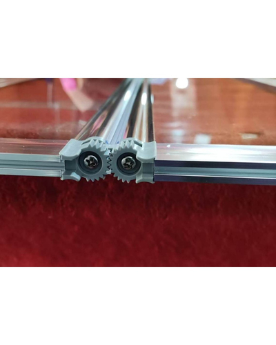 Шторки стеклянные на ванную складные Koer SR BS07-80x140-TR-01 прозрачное стекло Easy Clean 4мм, хром (KR5948)