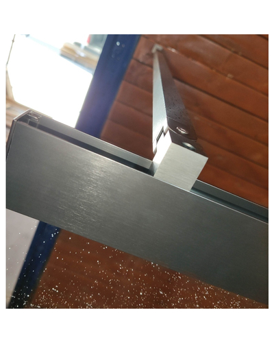 Шторки стеклянные на ванну раздвижные Koer SR BS06-120x150-TR-07 прозрачное стекло Easy Clean 6мм, графит (KR5947)