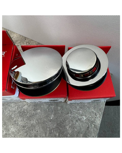 Донний клапан для ванни / піддону Koer PW-06-01 1.1/2 автоматичний Click-Clack хром (KR5799)