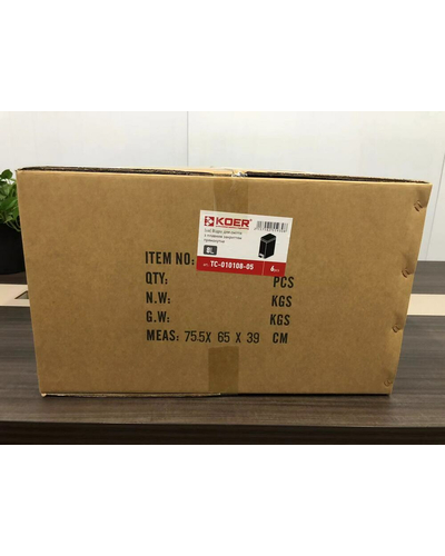 Відро для сміття з плавним закриттям прямокутне Koer TC-010108-05 8 л колір чорний (KR5593)