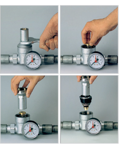Редуктор тиску з манометром мембранний Koer KR.1239 - 1/2 (KR4971)