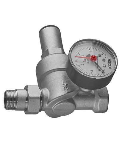 Редуктор давления с манометром мембранный Koer KR.1239 - 3/4 (KR5880)