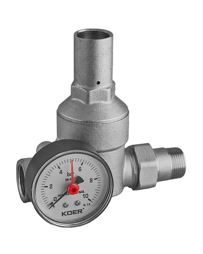 Редуктор давления с манометром мембранный Koer KR.1239 - 3/4 (KR5880)