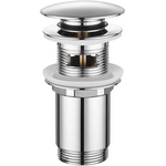 Донний клапан для раковини Koer PW-07-01 1.1/4 з переливом автоматичний Click-Clack хром (KR5782)