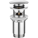 Донний клапан для раковини Koer PW-07-01 1.1/4 з переливом автоматичний Click-Clack хром (KR5782)