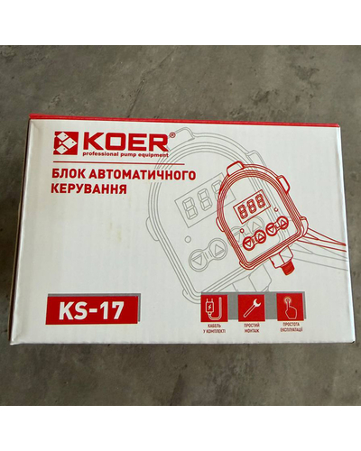 Реле давления электронное Koer KSR-17 регулирующее (до 2.2 кВт, 1/4) KP3417