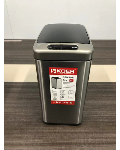 Відро для сміття сенсорне прямокутне Koer TC-020408-02 8 л колір нержавійка (KR5588)