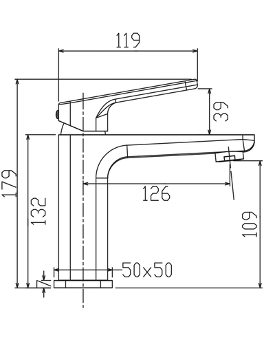 Смеситель для умывальника Koer KB-10031-12 (матового золота) (KR5973)