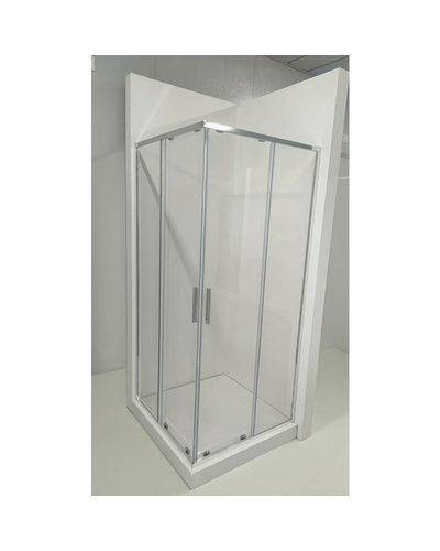 Душова кабіна без піддону Koer SR SC10-90x90x195-TR-01 прозоре скло Easy Clean 6мм, хром (KR5942)