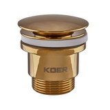 Донный клапан для раковины универсальный Koer PW-01-10 Click-Clack золото 1.1/4 (KR5193)
