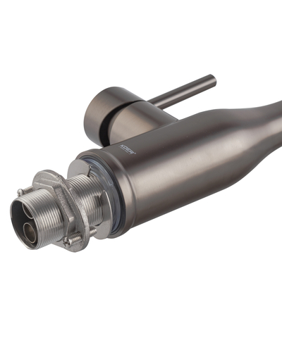 Смеситель для кухни Koer KI-70026-07 с черным силиконовым изливом графит (KR5211)