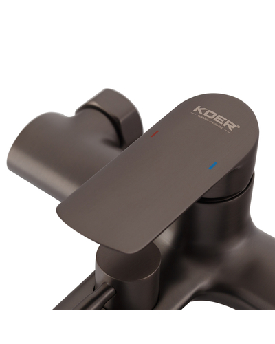 Змішувач для ванни з коротким виливом Koer KB-40028-07 графіт (KR5308)