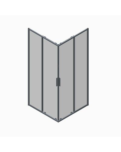 Душова кабіна без піддону Koer SR SC10-90x90x195-TR-12 прозоре скло Easy Clean 6мм, матове золото (KR5943)