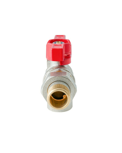 Кран с американкой угловой Koer Extreme KE.228-15 - 1/2" ручка "бабочка" красная (KR5763)