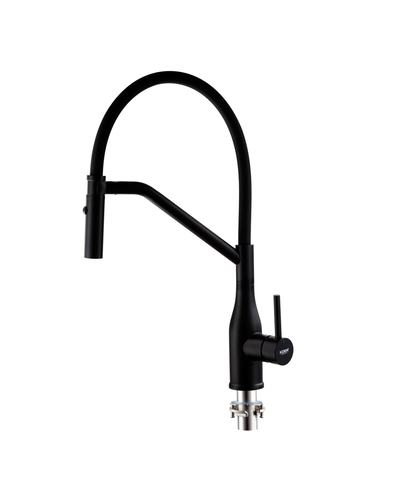 Смеситель для кухни Koer KI-70026-05 с черным силиконовым изливом (KR5210)