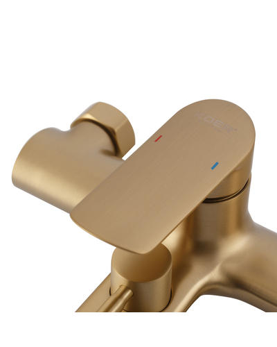 Смеситель для ванны с коротким изливом Koer KB-40028-12 золото мат (KR5307)