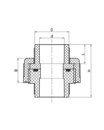 Муфта разъёмная универсальная Koer K0273.PRO 63 PPR (KP2917)
