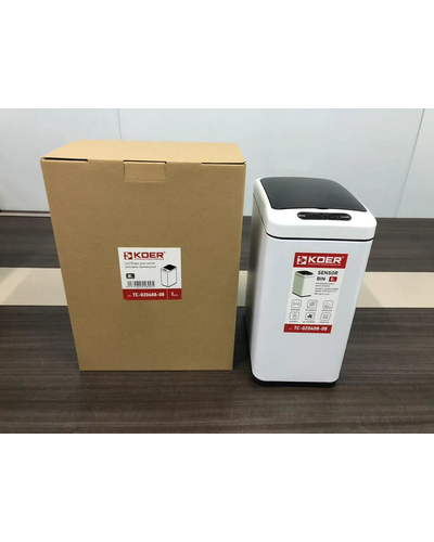 Відро для сміття сенсорне прямокутне Koer TC-020408-08 8 л колір білий (KR5589)