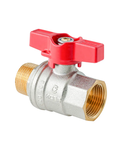 Кран шаровой ГШМ Koer Extreme KE.218-25 - 1" FM ручка "бабочка" красная (KR5761)