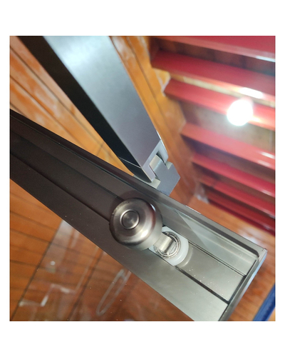Шторки стеклянные на ванну раздвижные Koer SR BS06-120x150-TR-07 прозрачное стекло Easy Clean 6мм, графит (KR5947)