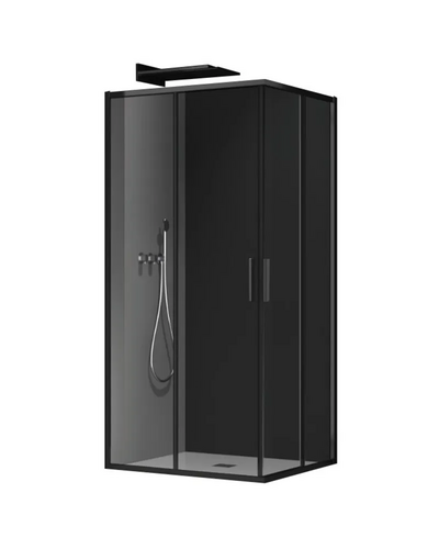 Душова кабіна без піддону Koer SR SC10-90x90x195-TR-07 прозоре скло Easy Clean 6мм, графіт (KR5944)
