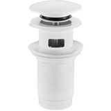 Донний клапан для раковини Koer PW-07-03 1.1/4 з переливом автоматичний Click-Clack білий (KR5783)