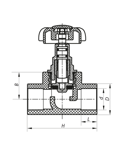 Кран вентильный 63 Koer PPR K0188.PRO (KP0242)