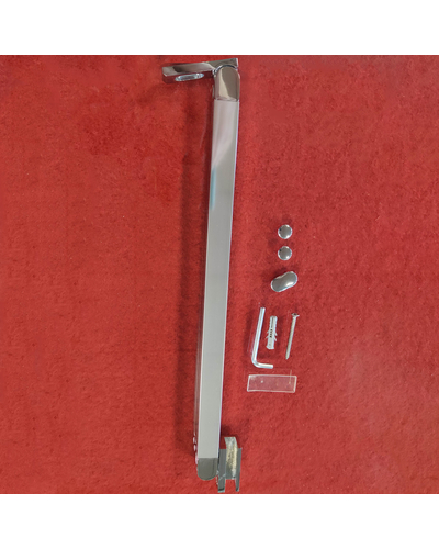 Боковая стенка для кабины Koer SR SW04-80x200-TR-01 прозрачное стекло Easy Clean 10мм, хром (KR5389)