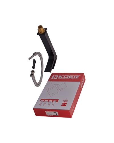 Смеситель для умывальника Koer KB-15007-05 высокий водопад (Цвет черный) (KR3449)